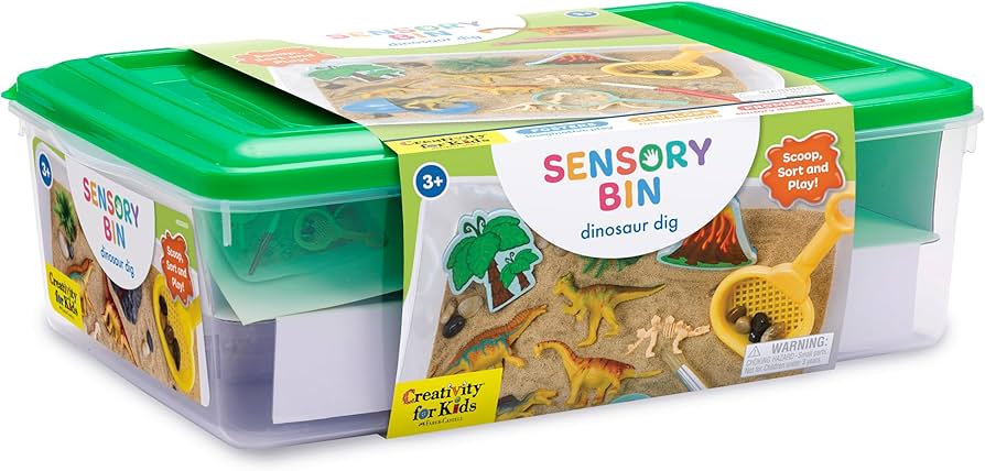 SENSORY BIN Dinosaur Dig